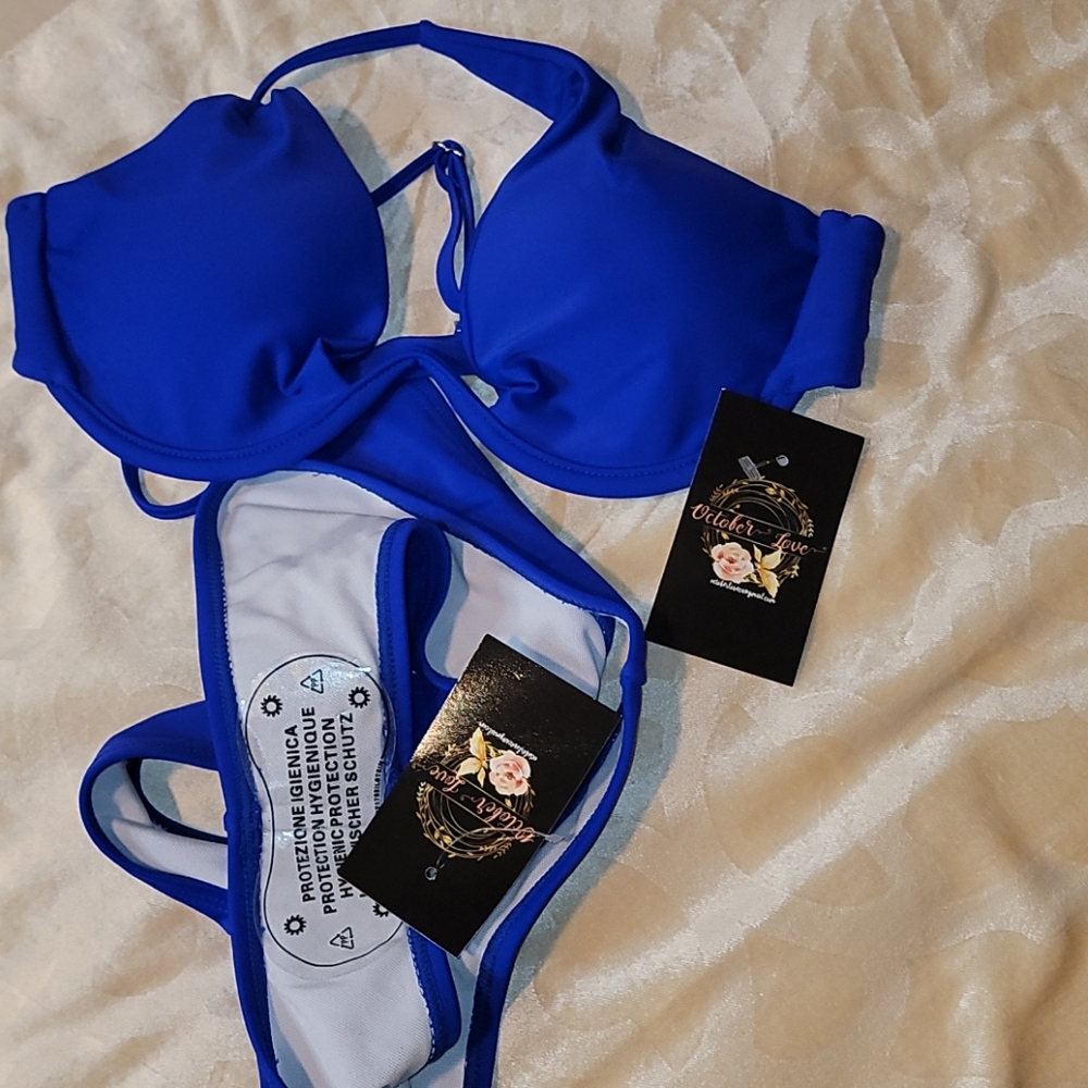 Sexy Plunging 2 piece Bikini High cut Leg Bikini - Picture 12 of 13